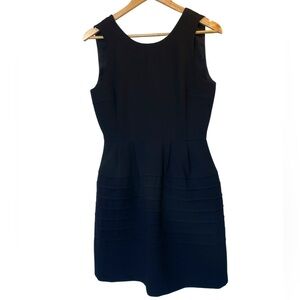 MADEWELL Black Scoop Neckline Ribbed-Skirt Sleeveless Party Dress - Size Medium